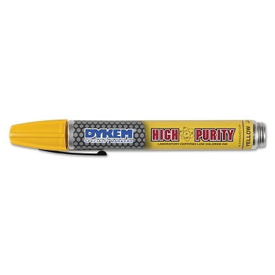 High Purity Marker, Yellow, Medium, Threaded Cap