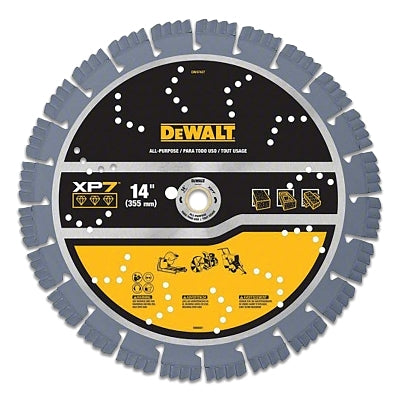 Segmented Rim Diamond Blade, All-Purpose, 14 in dia, 5400 RPM
