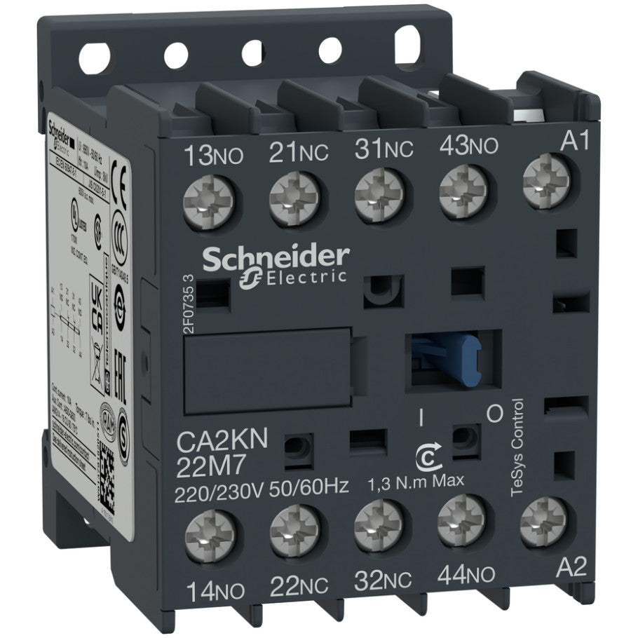 Control relay, TeSys K, 2 NO   2 NC, lt or eq to 690V, 120VAC coil