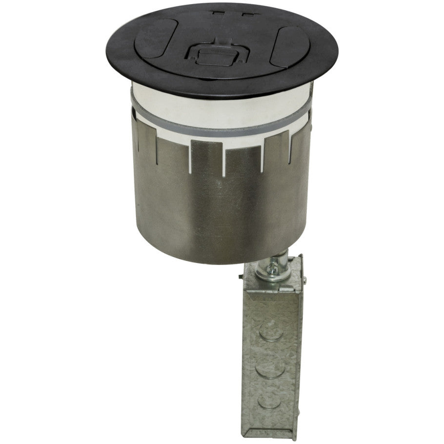 Fire Rated Poke Throughs, Recessed 6" Series, Kit, (1) S1R6PTFIT, (1) S1R6SPW, (1) S1R6SPZ, (1) S1R6CVRBLK