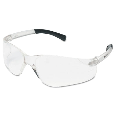 BearKat Safety Glasses, Clear Polycarbonate Lens, Duramass Hard Coat, Clear/Black Temples, Small