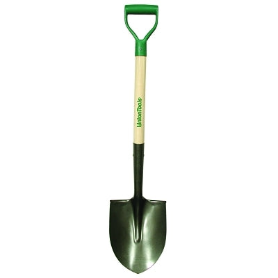 Round Point Shovel, 11.5 in L x 8.5 in W Blade, 28 in Hardwood Poly D-Grip Handle