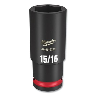 SHOCKWAVE Impact Duty Socket, 1/2 in Dr, 6-point, 15/16 in Tip, Deep Length