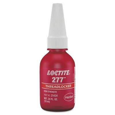 277 High-Strength Threadlocker, 10 mL, 7/8 in dia or Smaller, Red