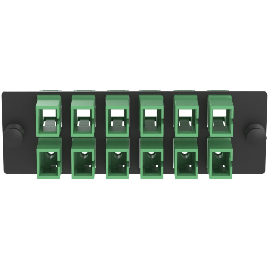Opticom Fiber Optic Adapter Panel, Singlemode (OS1/2), (12) SC Simplex Adapters for 12-Strand Fiber