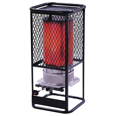 Portable Radiant Heater, 125000 Btu/h, 17 hr