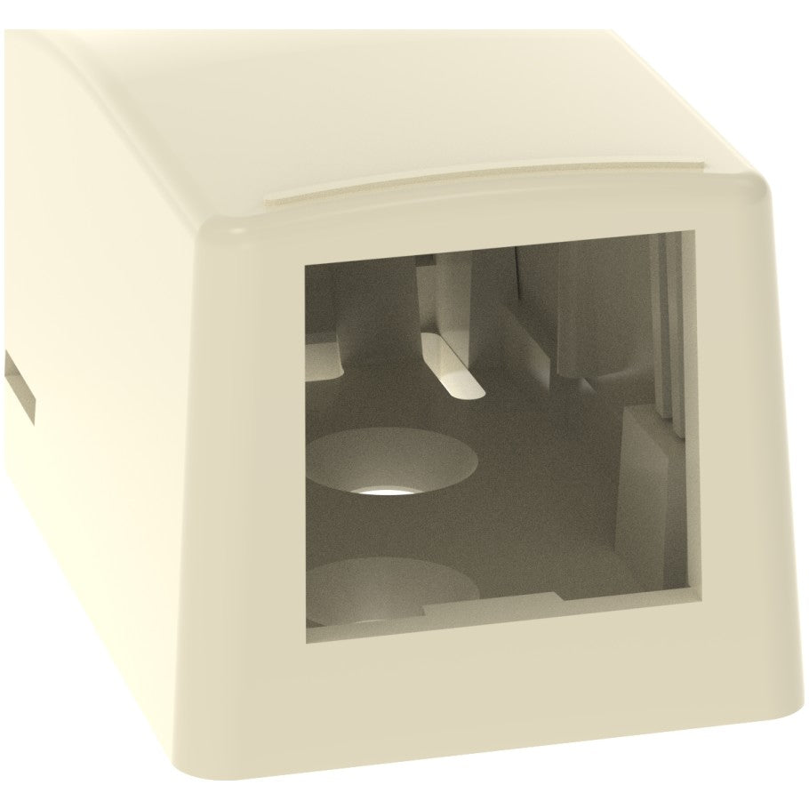 Mini-Com Surface Mount Box, 1-Port, Electric Ivory
