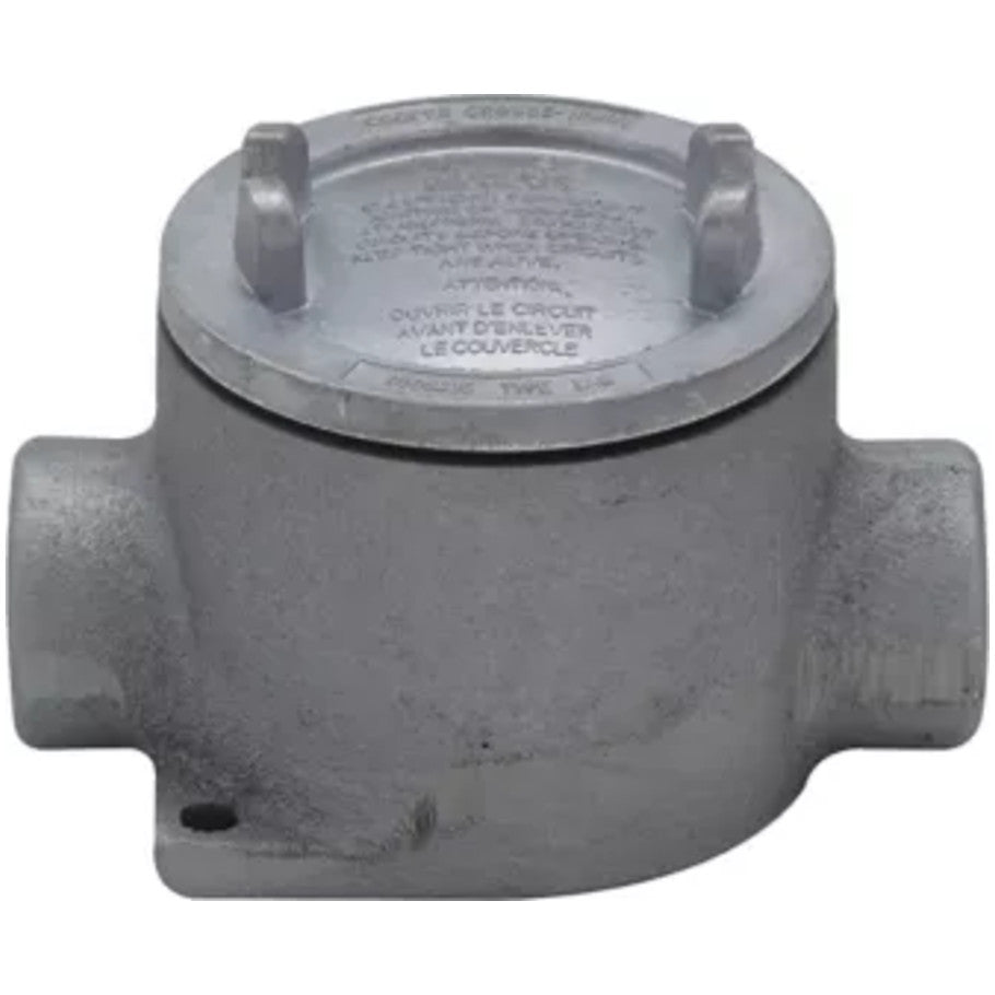 Outlet Box, Threaded, Condulet EAB Series, Copper-Free Aluminum, Hub Size 1/2 in., 5-5/16 in L
