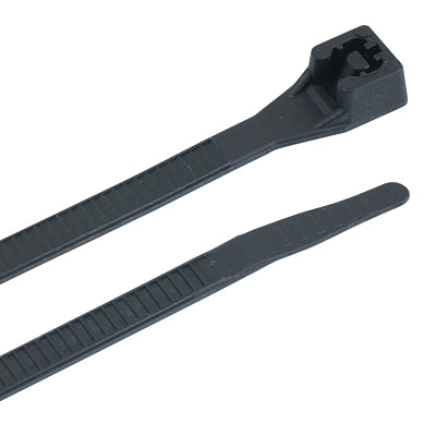 Standard Cable Ties, 75 lb Tensile Strength, 8 in, Ultraviolet Black, 1,000/Bag