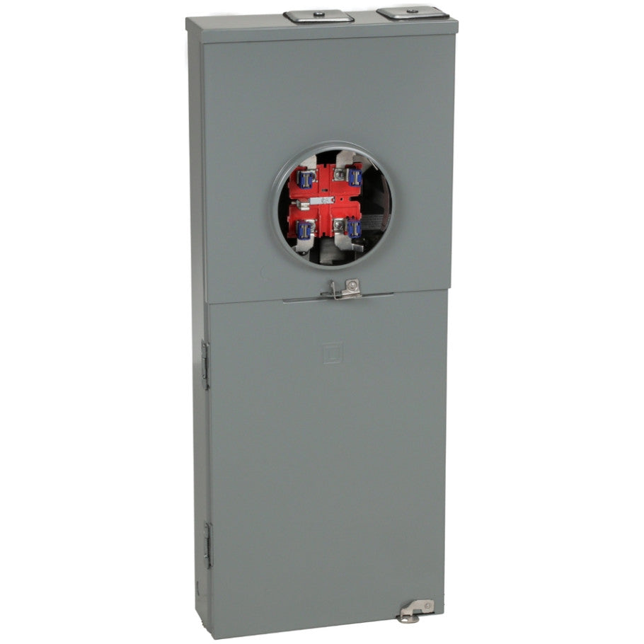 Homeline 200A Ringless Surface-Mount Rainproof Meter Main With Feed-Thru Lugs and Horn Bypass