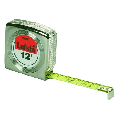 Mezurall Measuring Tapes, 1/2 in x 10 ft, Chrome
