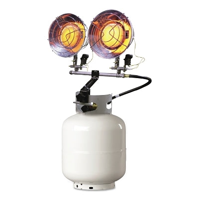 Portable Propane Radiant Heaters, 20000 Btu/h, 15 h