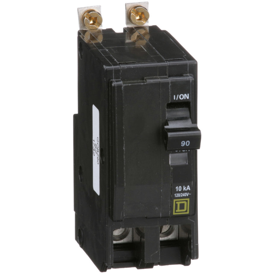QOB Miniature Circuit Breaker, Bolt On, 2 Pole, 90A, 120/240V, 10kA