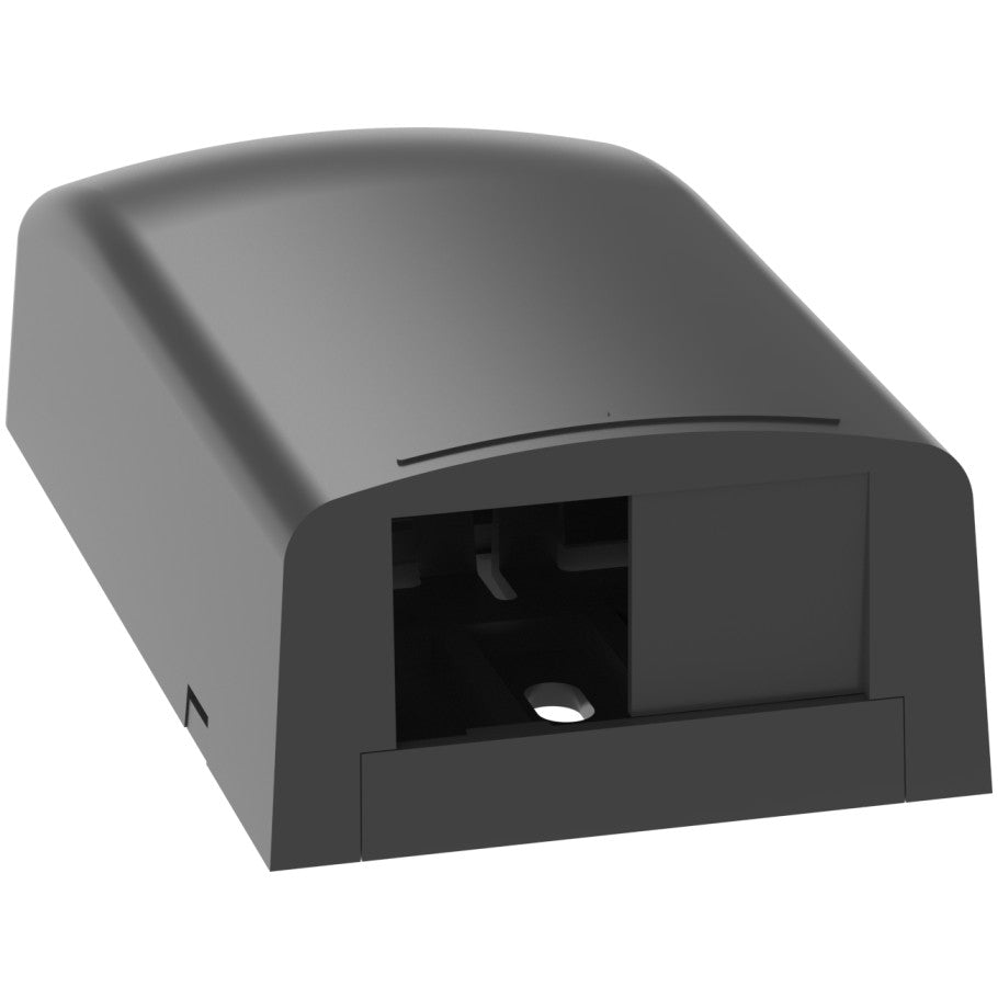 Mini-Com Elongated Surface Mount Box, 2-Port, Black