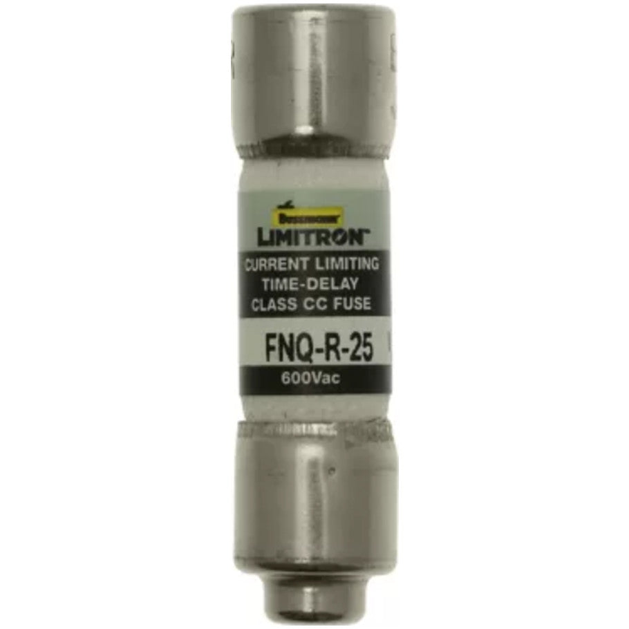Limitron FNQ-R Series Class CC Time Delay Fuse, Rejection-Type, Current-Limiting, 25A, 600V