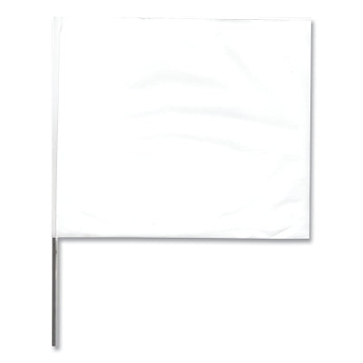 Stake Flag, 4 in x 5 in, 21 in H, White