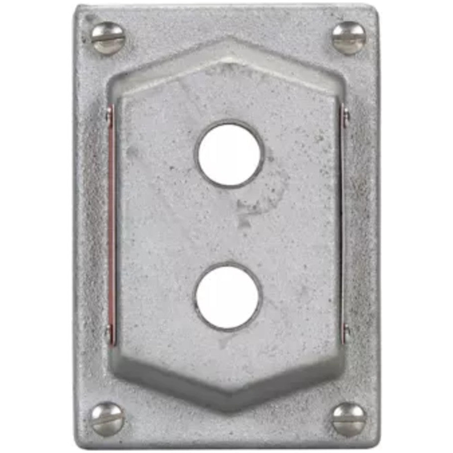 FlexStation DS Series, Blank Cover, Copper Free Aluminum, 1-Gang, 2-Hole, Natural, 3.51 L x 5.1 H x 1.43 W in.