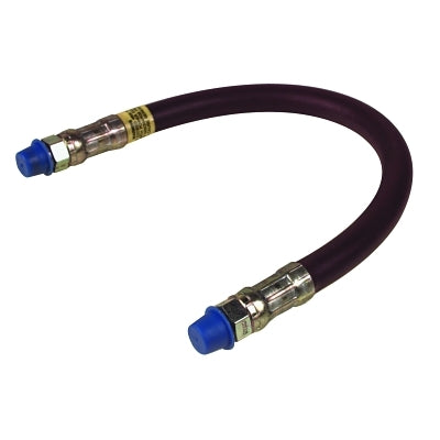 Grease Gun Extension Hose, 24 in L, Elastomeric, 1/8 in NPTF(M), 4,800 psi, Orange