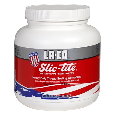 Slic-Tite Paste Thread Sealant with PTFE, 32 oz, Jar, White