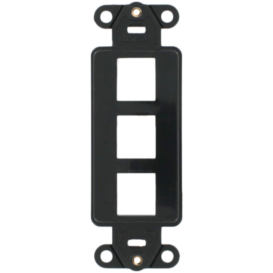 QuickPort Decora Multimedia Insert, 3-Port, Black