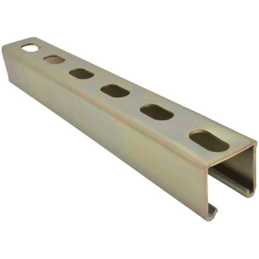 A1200 Channel, 12 ga., 1-5/8 in. x 1-5/8 in.,L. 10 ft., Half Slotted, Stainless Steel with 9/16 in. x 1-1/8 in.