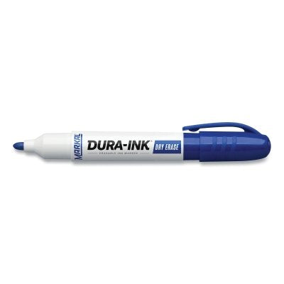 Dura-Ink Dry Erase Marker, Blue, 1/8 in, Felt