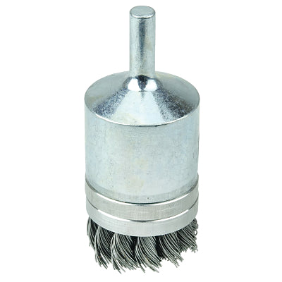 Banded Knot Wire End Brush, Steel, 1-1/8 in x 0.020 in, 20,000 rpm