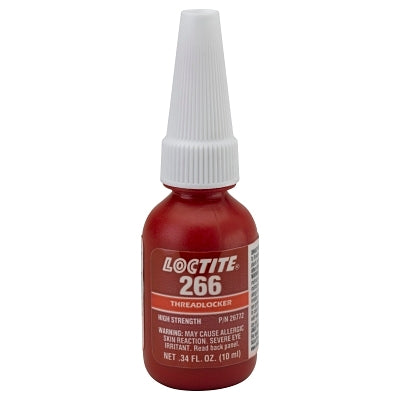 266 Threadlockers, High Strength/High Temperature, 10 mL, Red-Orange