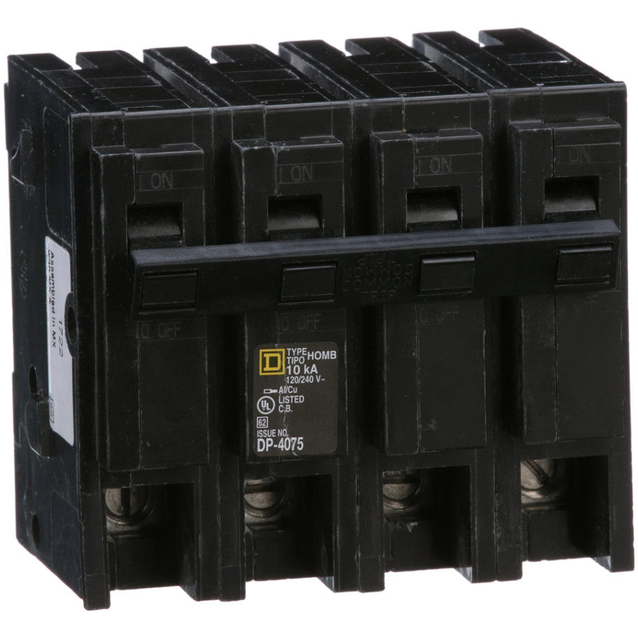 Homeline Circuit Breaker, Plug-In, 10kA, 120/240 Vac-Common Trip, 2-Pole, 150A