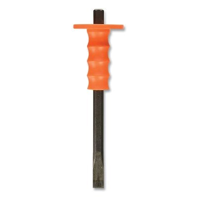 Cold Chisel with Guard, 12 in L, 3/4 in Cutting Width, Steel