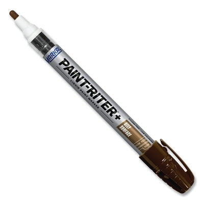 Paint-Riter+ Oily Surface Paint Marker, Brown, 1/8 in Tip, Medium