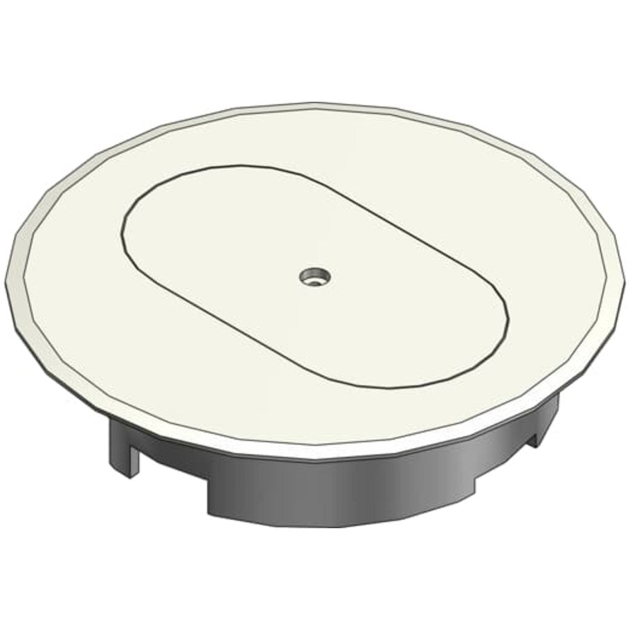 Non-Metallic Round Ivory Floor Box Cover