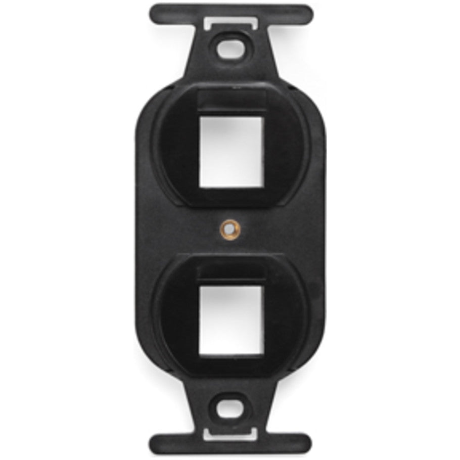 QuickPort Decora Type 106 Duplex Insert, 2-Port, Black