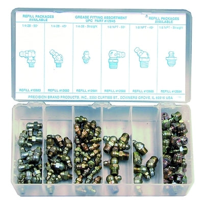 Precision Brand Grease Fitting Assortment, 95 per set