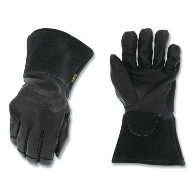 CASCADE TORCH Welding Gloves, Large, Black, 4 in Gauntlet, FR Cotton Liner