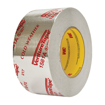 3M 750351-15817 Venture Tape Aluminum Foil Tape 1581A, 2-1/2 in W x 60 yd L x 2 mil Thick, Silver, 1 RL/RL