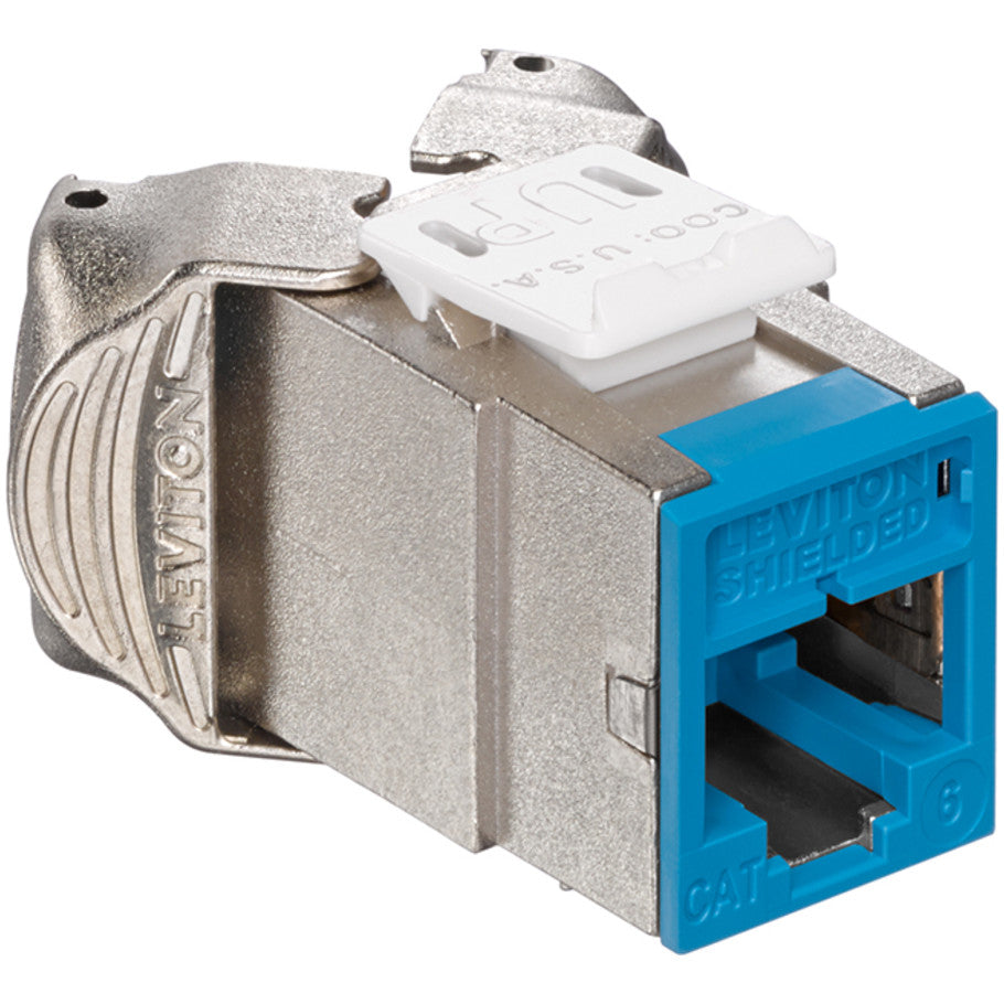 Atlas-X1, Cat 6 Component-Rated Shielded QuickPort Connector, Blue