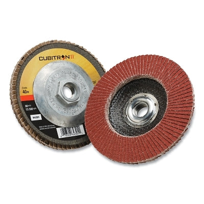 3M 076308-64388 Cubitron II 969F Flap Disc, 4 in dia, 40+ Grit, 5/8 in arbor, 15000 RPM