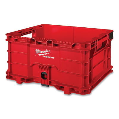 PACKOUT Crate, 50 lb Capacity, 16 in W x 13.2 in D x 9.2 in H, Red