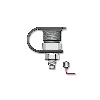 Warning Whip Quick Disconnect Base Mount, Lighted, Hot Plug w/12 in Pigtail and Debris Cap