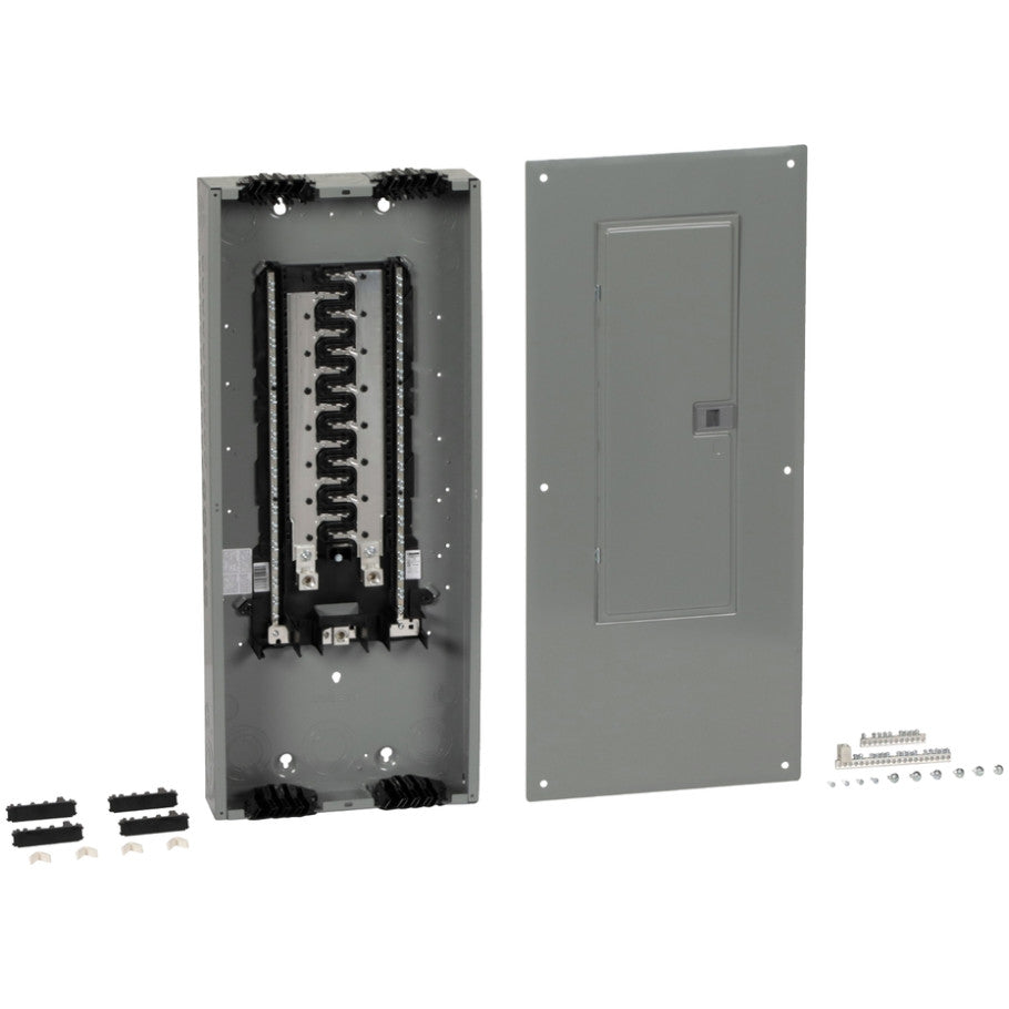 Homeline Load Center, 225A Convertible Main Lug, 1-Phase, 30-Space, 60-Circuit, PoN, NEMA 1, Qwik-Grip, Ground Bar