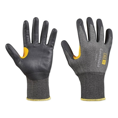 CoreShield A2/B Coated Cut Resistant Gloves, 11/XXL, HPPE Grey Liner, Nitrile Micro-Foam Black Coating, 18 ga