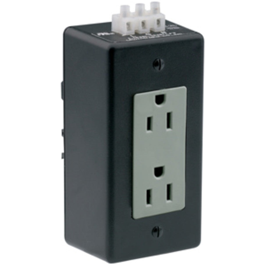 15 Amp, 125 Volt, Din-Rail Mountable Modules Receptacle,  Gray
