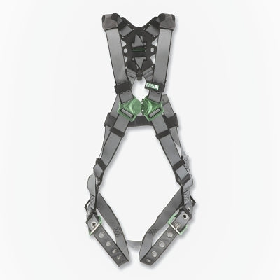 V-FIT Full-Body Harness, Back D-Ring, Super XL, QC Chest/Tongue-Buckle Leg Straps, Shoulder Padding