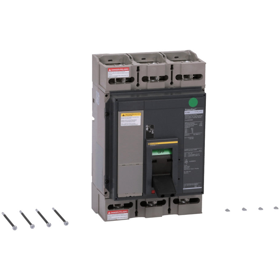 Automatic switch, PowerPacT P, 800A, 3 pole, 600VAC, 25kA, lugs, magnetic