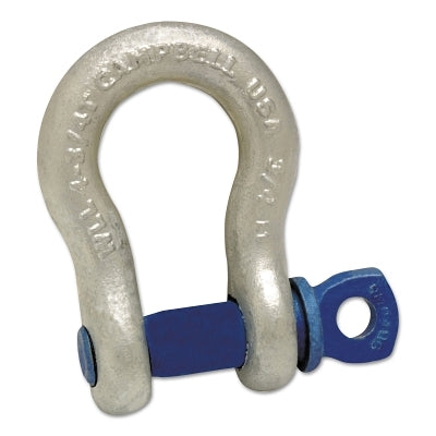 419 Series Anchor Shackle, 1-1/16 in Opening, 5/8 in Bail Size, 3-1/4 t, Screw Pin Shackle