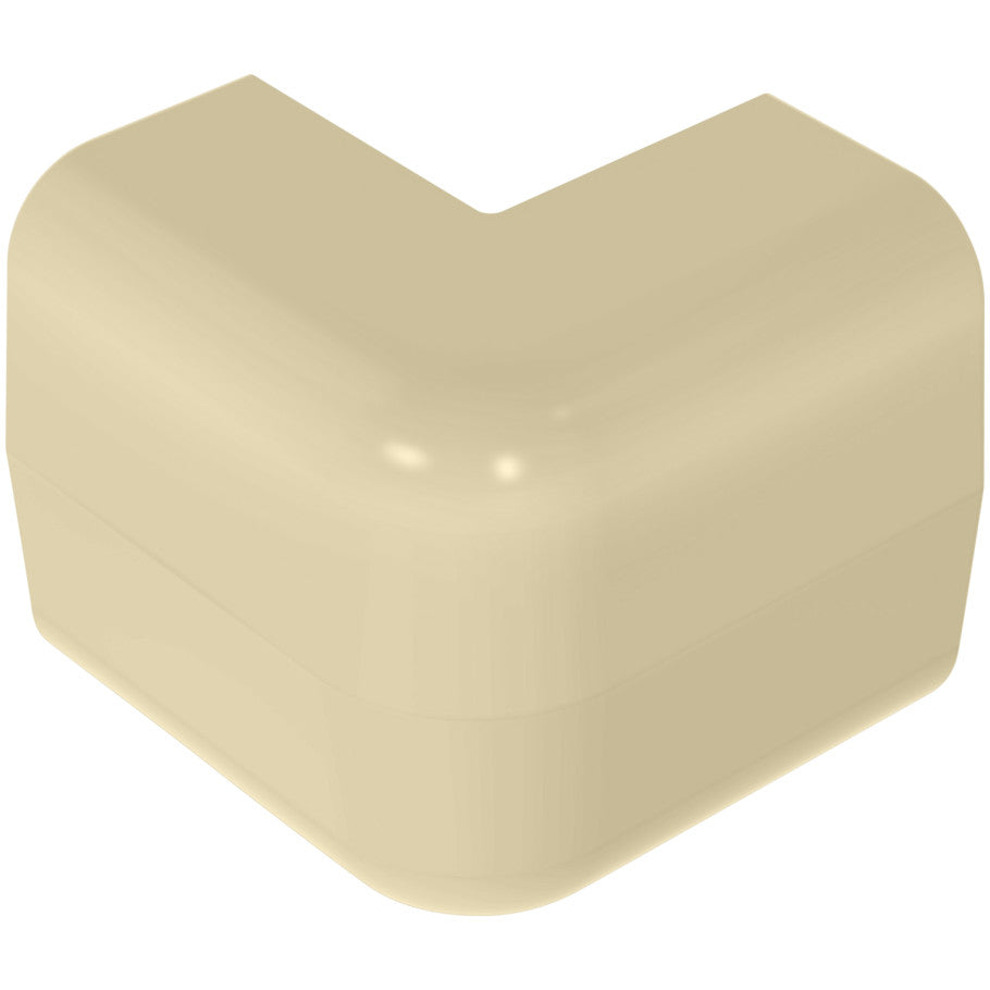 Surface Raceway, LD5 Low Volt. O/S Cnr Fitting, Elec Ivory