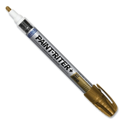 Paint-Riter+ Oily Surface Paint Marker, Gold, 1/8 in Tip, Medium