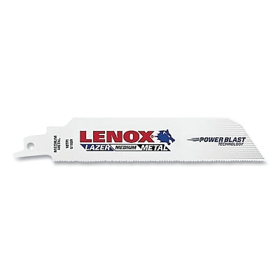 LAZER Bi-Metal Reciprocating Saw Blade, 9 in L x 1 in W x 0.035 in Thick, 14 TPI, 5 EA/PK