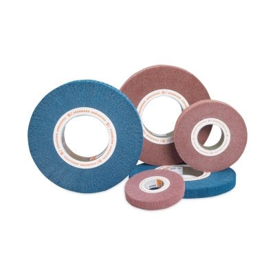 3M 051115-36658 Buff and Blend Flap Brush, 6 in dia x 1 in W x 2 in Core, Medium, 3,400 RPM